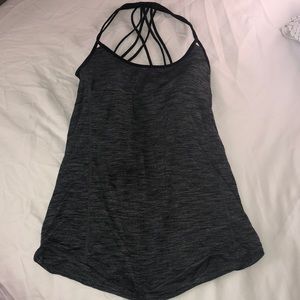 Grey lululemon tank with built in bra